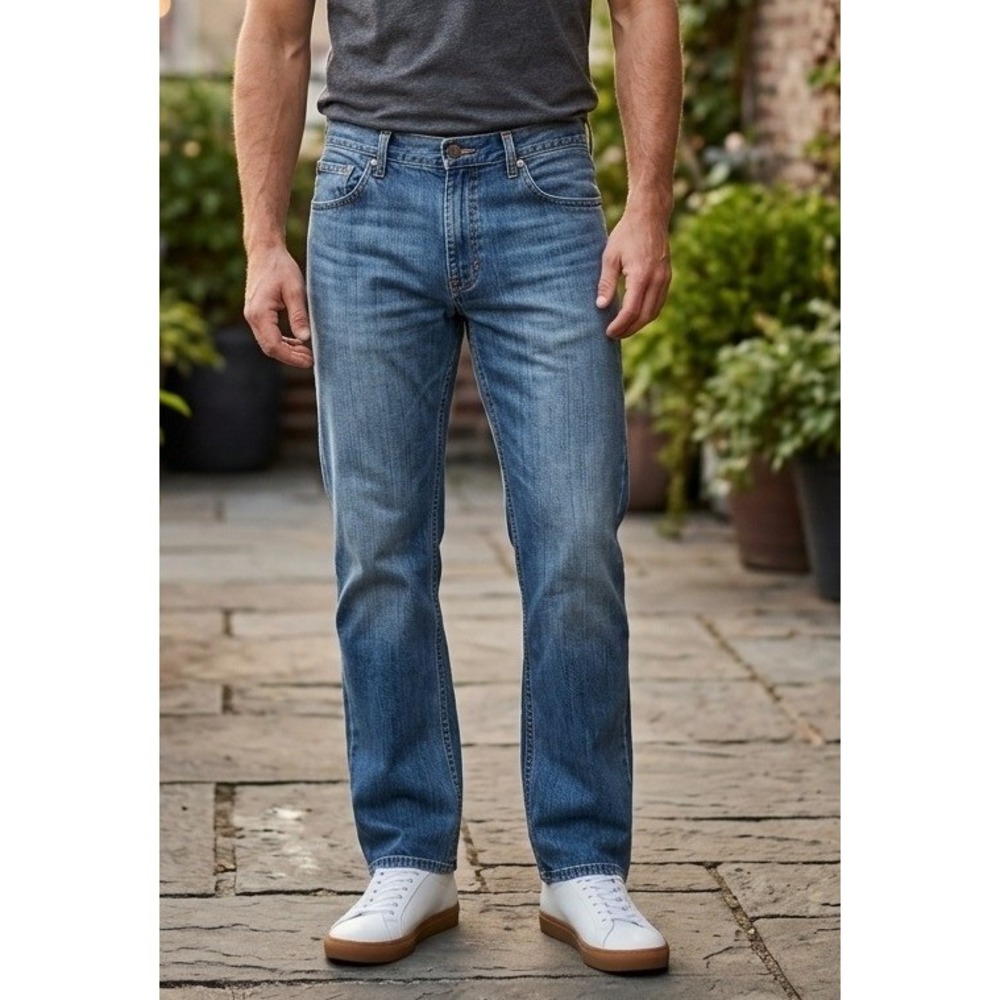 Vintage Ralph Lauren Ashmore Straight Leg Denim Jeans Men's 40x32 Blue Cotton